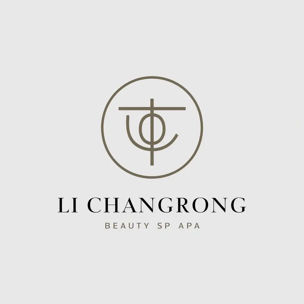 a vector logo design,with the text "Li Changrong", main symbol:➕,Minimalistic,be used in Beauty Spa industry,clear background