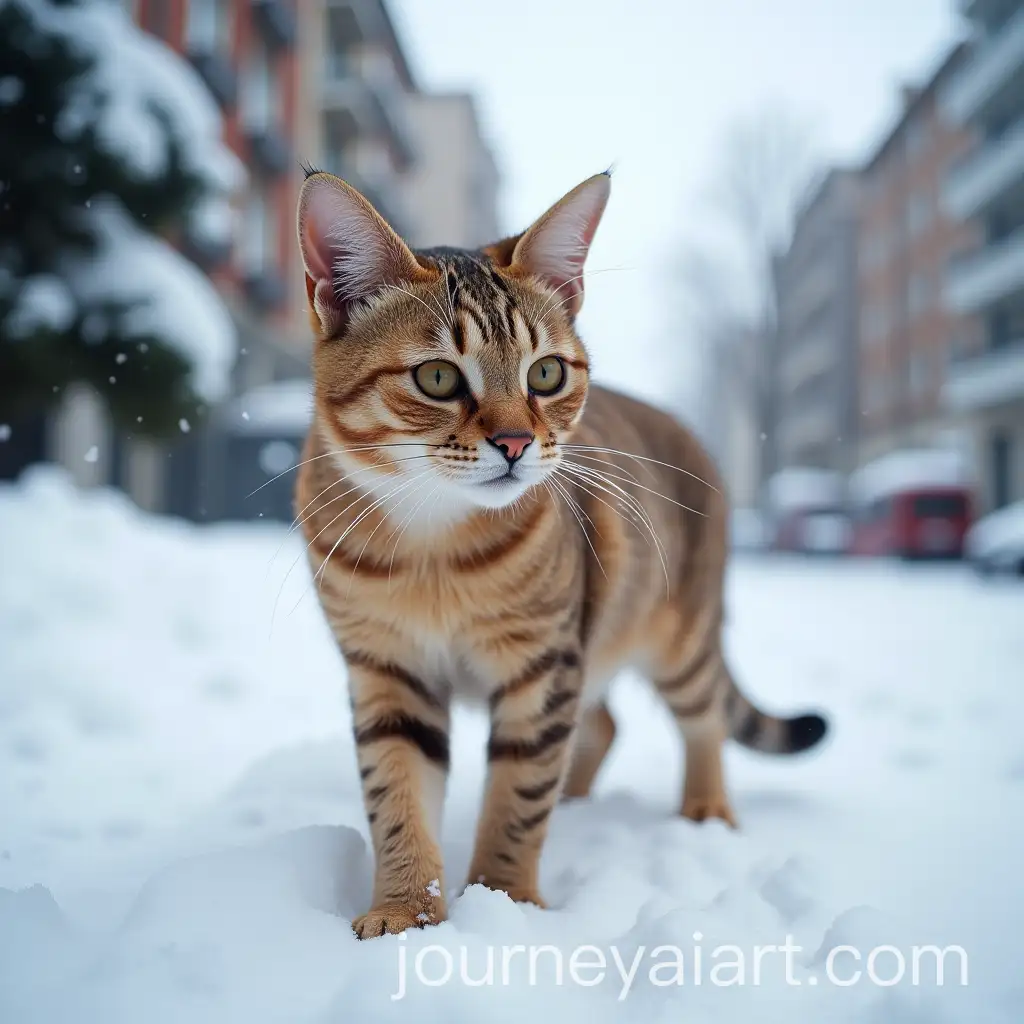 Cat-Playing-in-Snow-in-Monaco