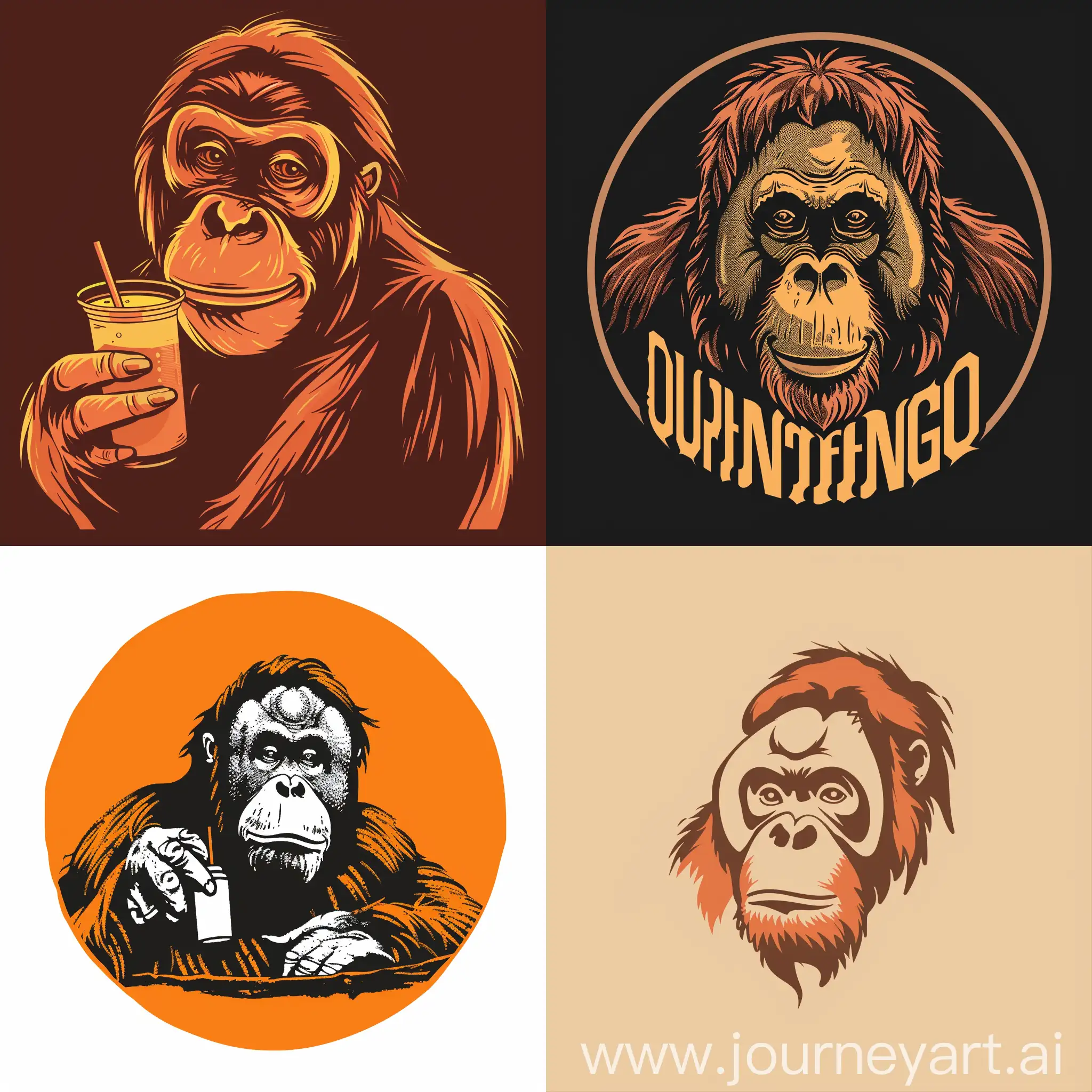 Logo-Design-Featuring-O-Rango-Tango-with-an-Illustrated-Orangutan