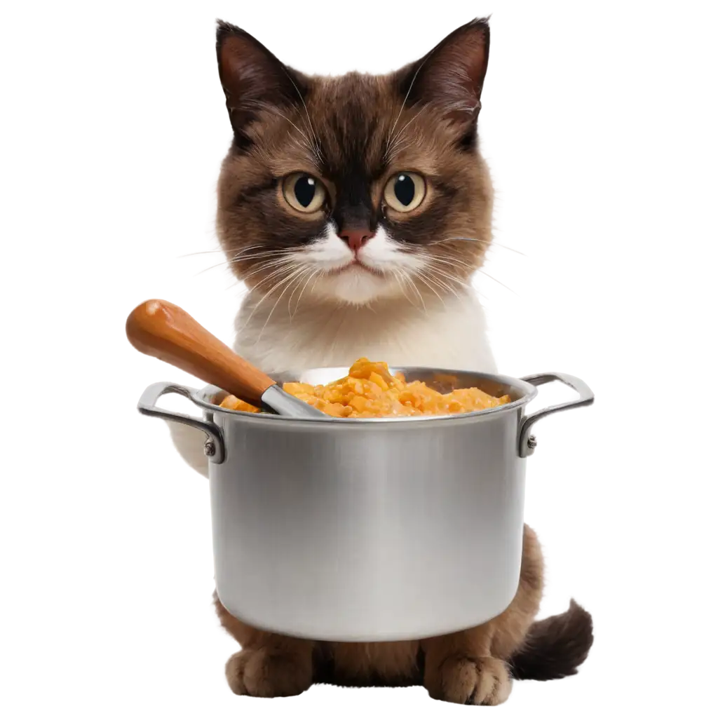 Cat-Cooking-PNG-HighQuality-Image-for-Creative-and-Fun-Culinary-Designs