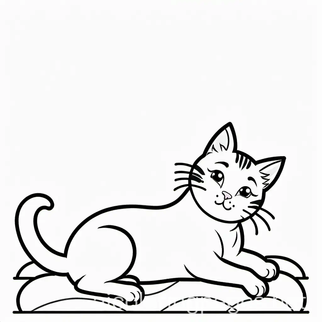 Cute-Cat-Stretching-After-a-Nap-Coloring-Page-for-Kids