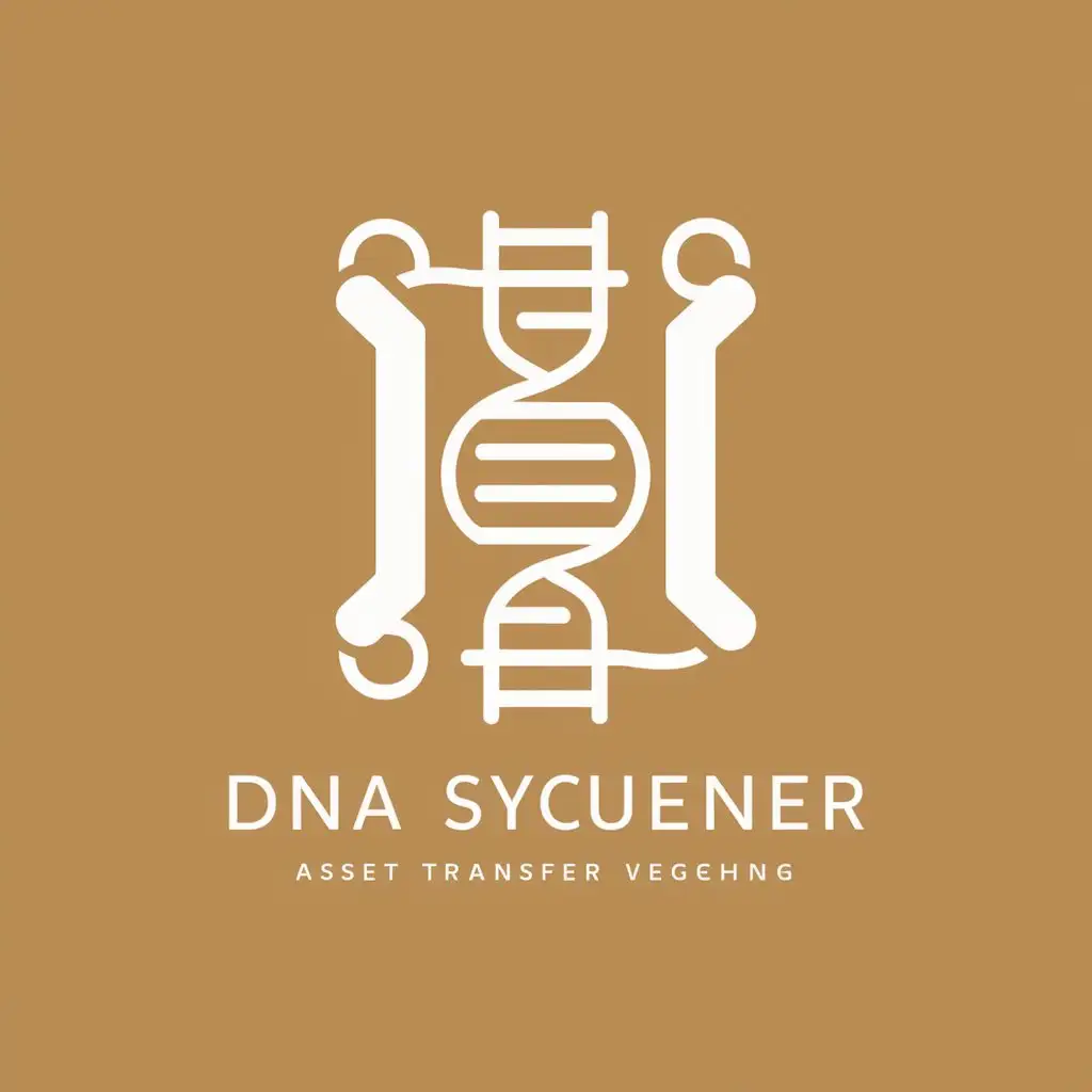 a vector logo design,with the text "Using #539CF8 HTML color value, white pattern, no need for text display, just pattern, icon for fixed asset transfer application", main symbol:DNA sequencing device,Minimalistic,be used in biotechnology industry,clear background