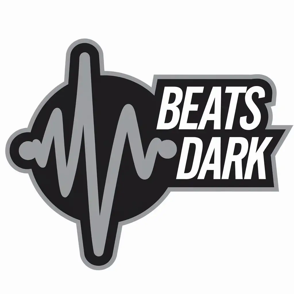 LOGO Design for Beats Dark Vector with TextBased Symbol for Entertainment Industry