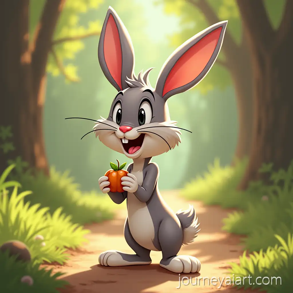 Lola-Bunny-Excitedly-Observing-with-Joyful-Expression-in-Cartoon-Style