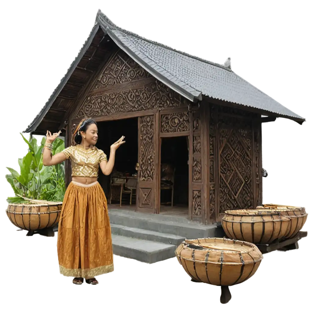 Sundanese-Traditional-House-PNG-Celebrating-Culture-through-Food-Clothing-Dance-and-Music