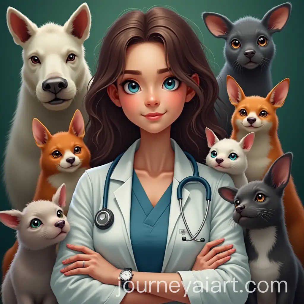 Veterinarian-with-Diverse-Wildlife-and-Pets