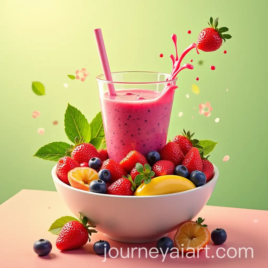 Vibrant-Advertisement-for-Healthy-Drinks-with-Refreshing-Smoothie-Bowl-and-Colorful-Superfoods