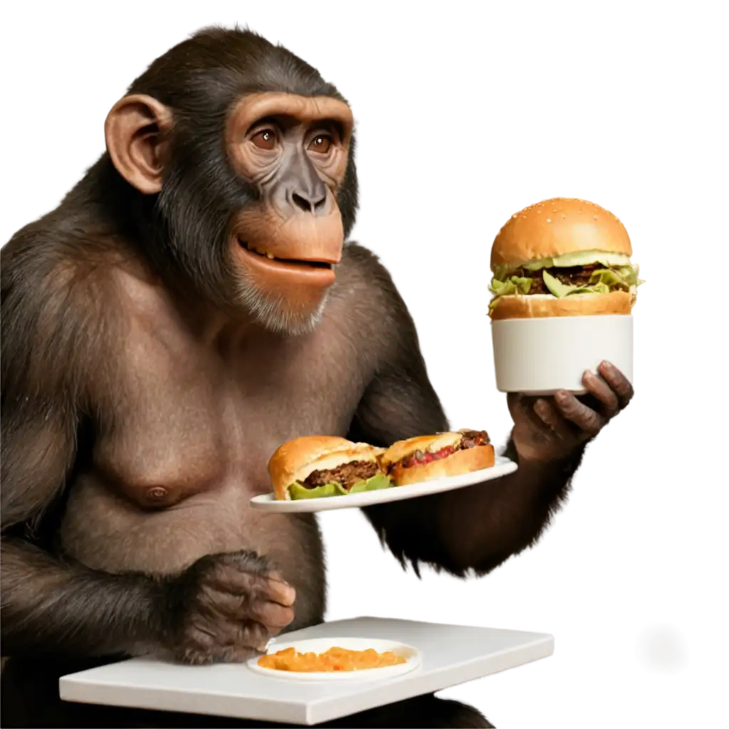 Monkey-Eating-Burger-PNG-Image-HighQuality-and-Transparent-for-Creative-Use