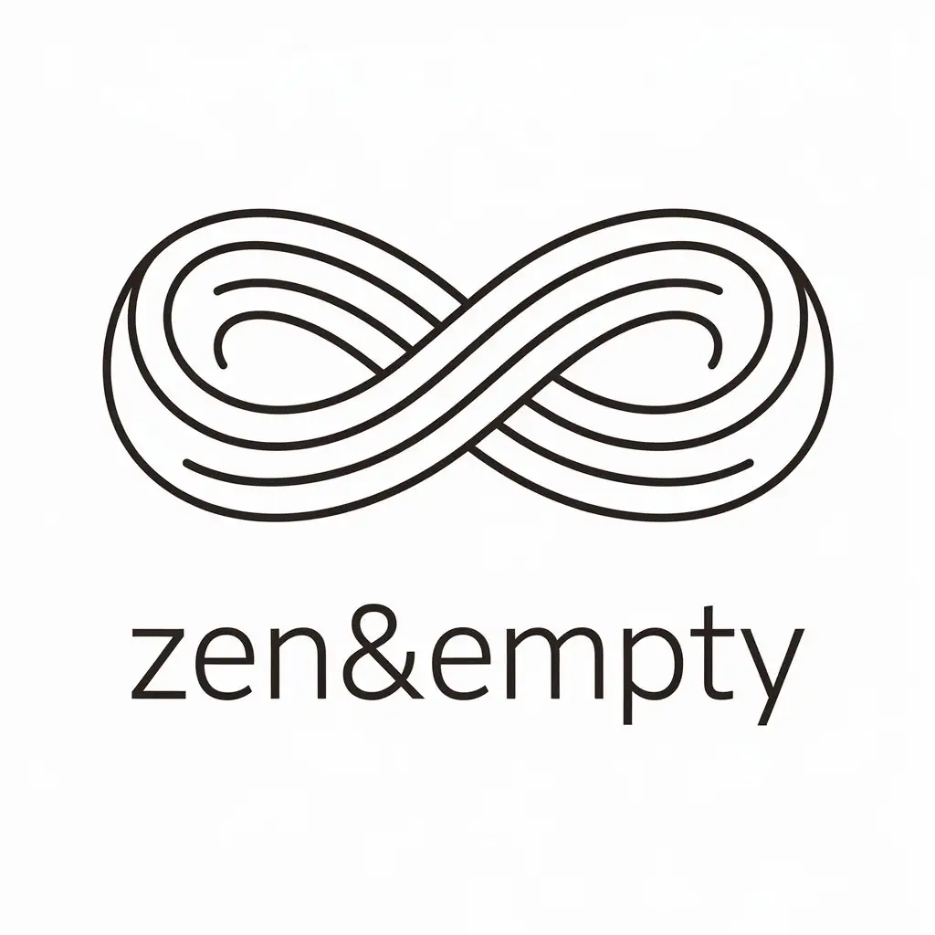 LOGO Design for ZenEmpty Vector Logo with Zen Lines and Smooth SansSerif Font for Retail Industry