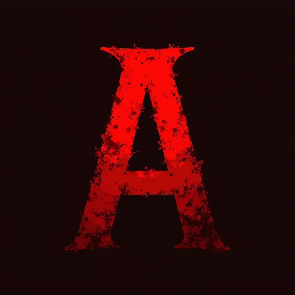 Logo letter A in Red theme of bravery