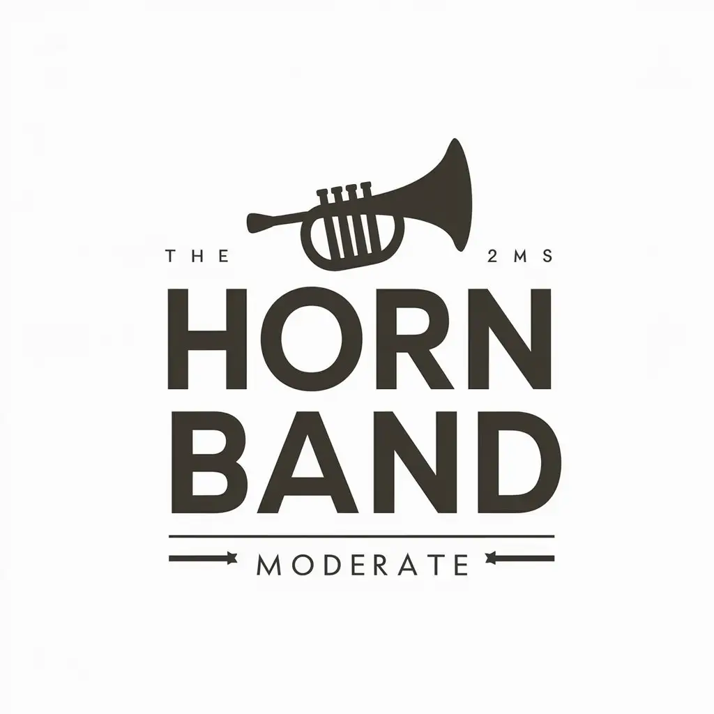 a vector logo design,with the text "Horn Band", main symbol:Piccolo, horn, band,Moderate,be used in Entertainment industry,clear background