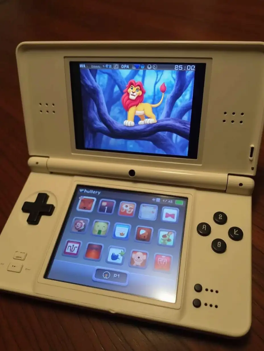 The Lion King Photo Gallery on a Nintendo DSi screen