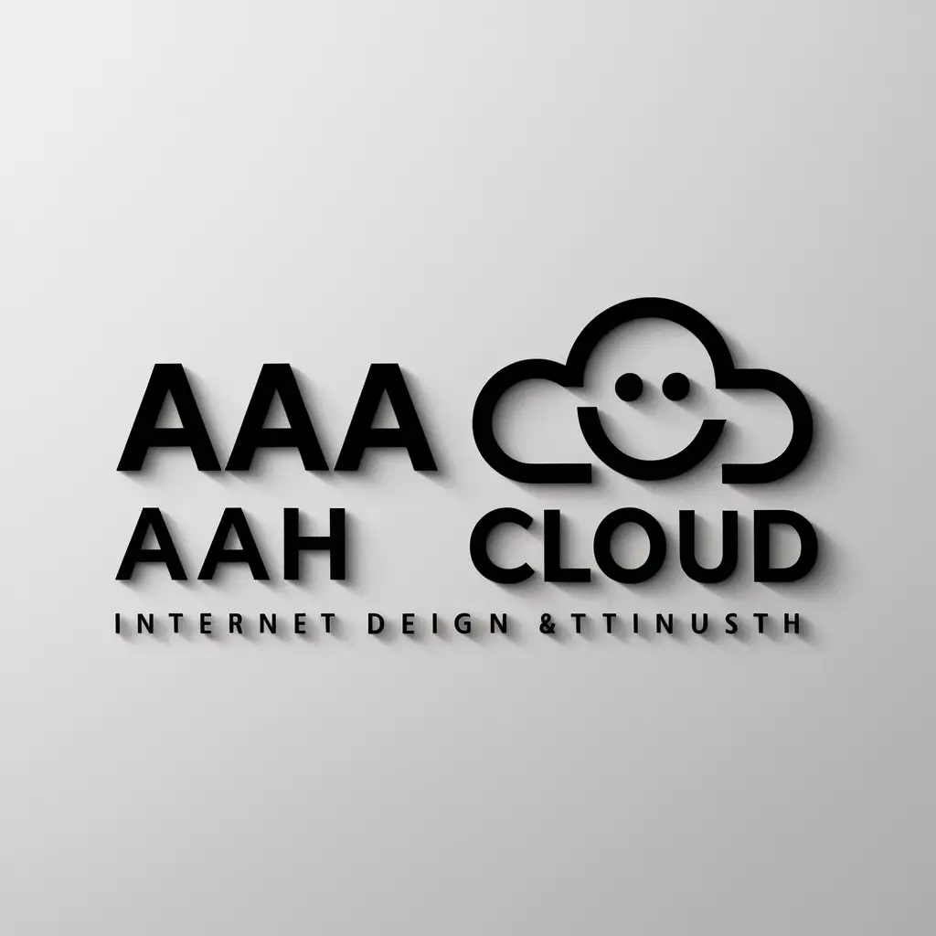 a logo design,with the text "aaa aah cloud", main symbol:Weng Studio,Moderate,be used in Internet industry,clear background