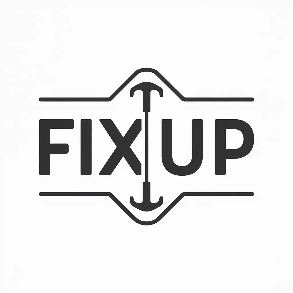 LOGO Design For Fixup Minimalistic Handyman Company Logo