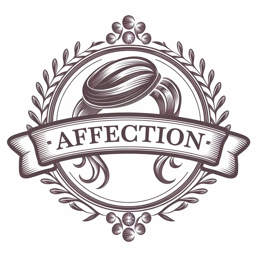 a vector logo design,with the text "Affection", main symbol:hairstyle,Moderate,clear background