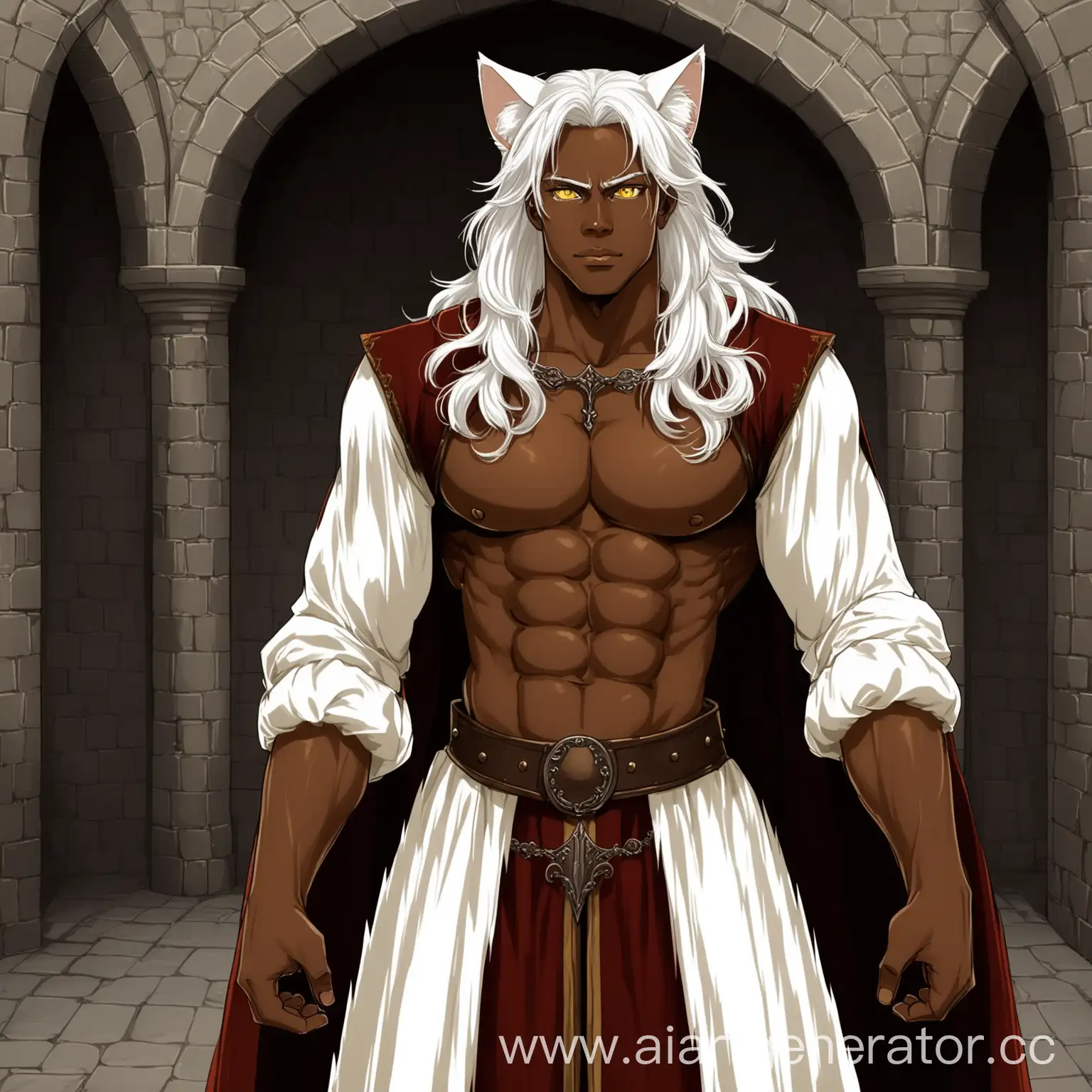 Medieval-Warrior-with-Cat-Ears-and-Unique-Physique