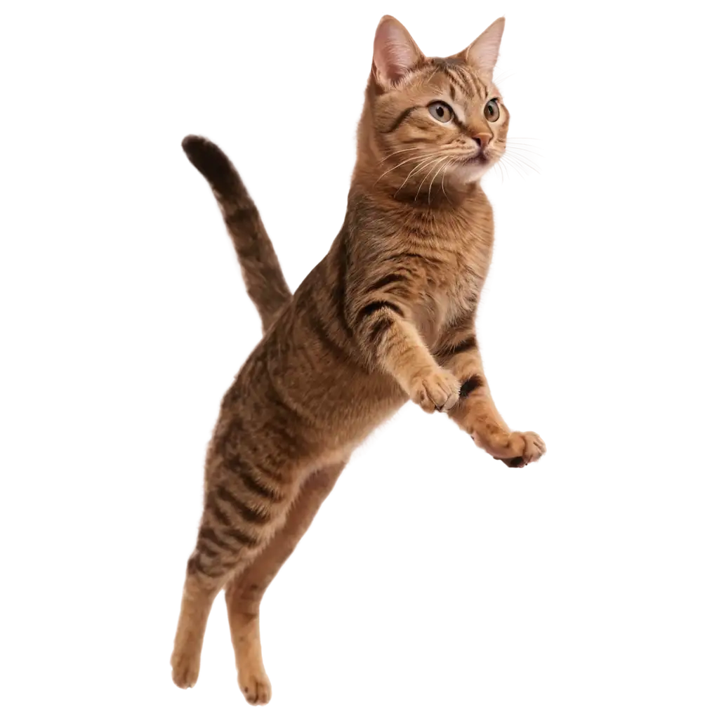 a cat jumping on table