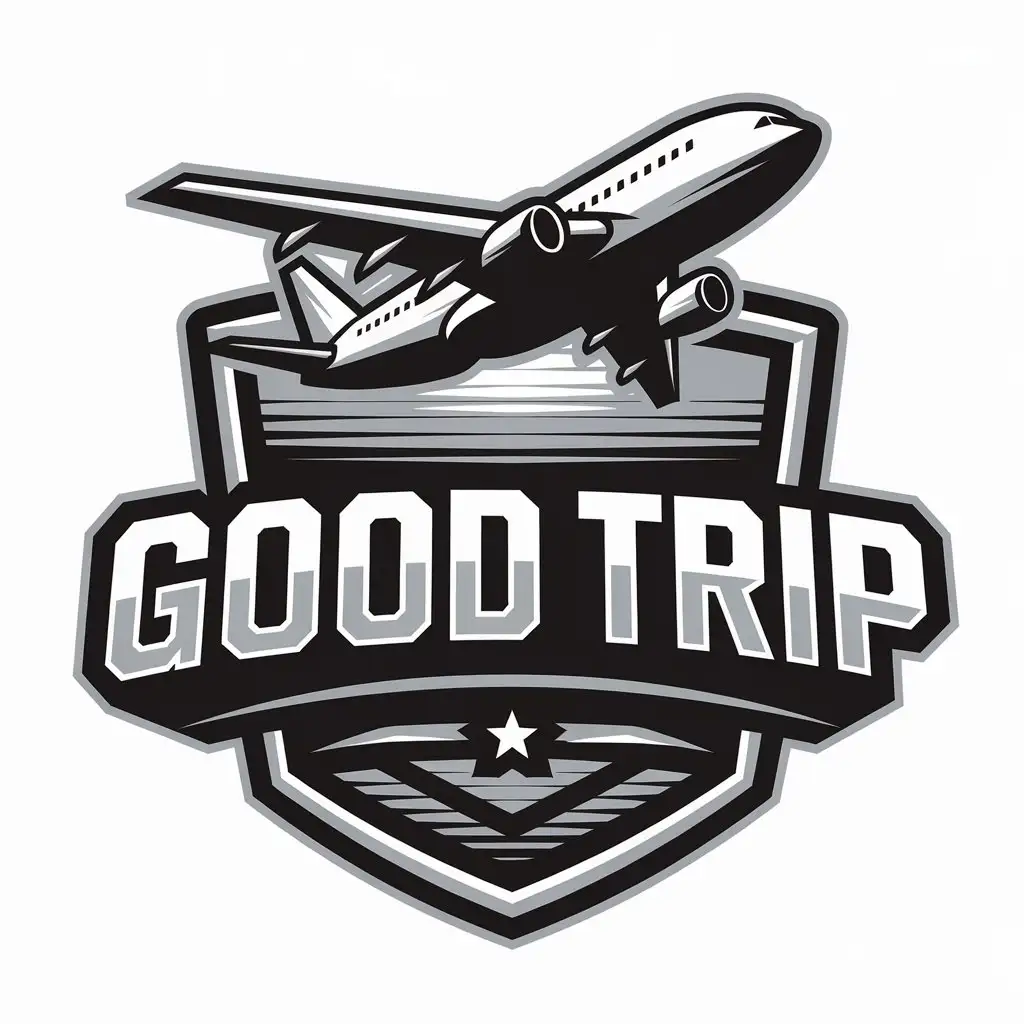 LOGO Design for Good Trip Vector Airplane Symbol with Clear Background for Travel Industry