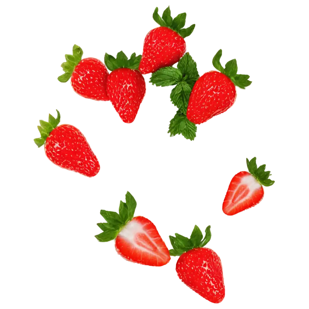 Strawberry-with-Peppermint-PNG-A-Vibrant-Visual-Delight-for-Your-Projects