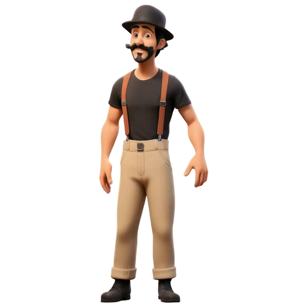 PNG-Image-of-a-40YearOld-Man-in-Animation-Style-with-Black-Hat-Mustache-and-Suspenders-Talking