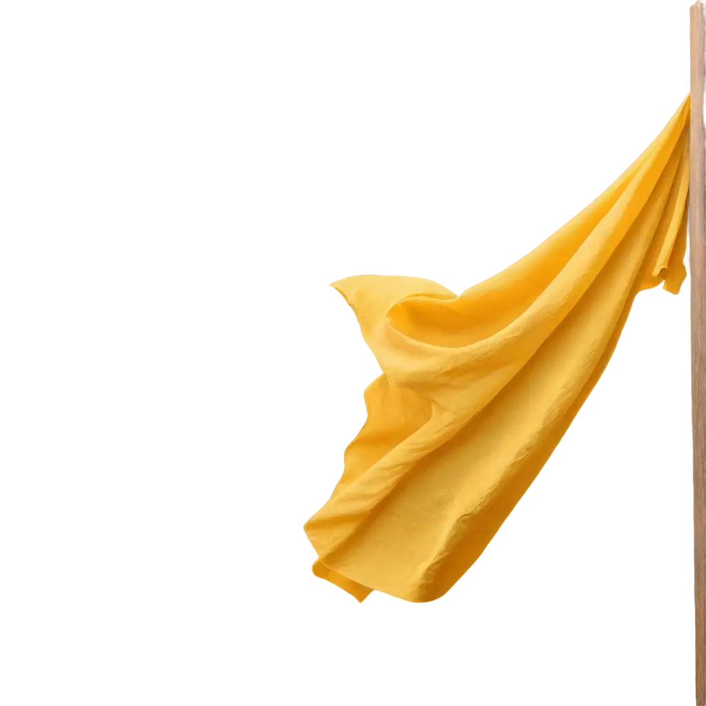 Yellow-Fabric-Floating-in-the-Air-HighQuality-PNG-Image-for-Artistic-and-Creative-Projects