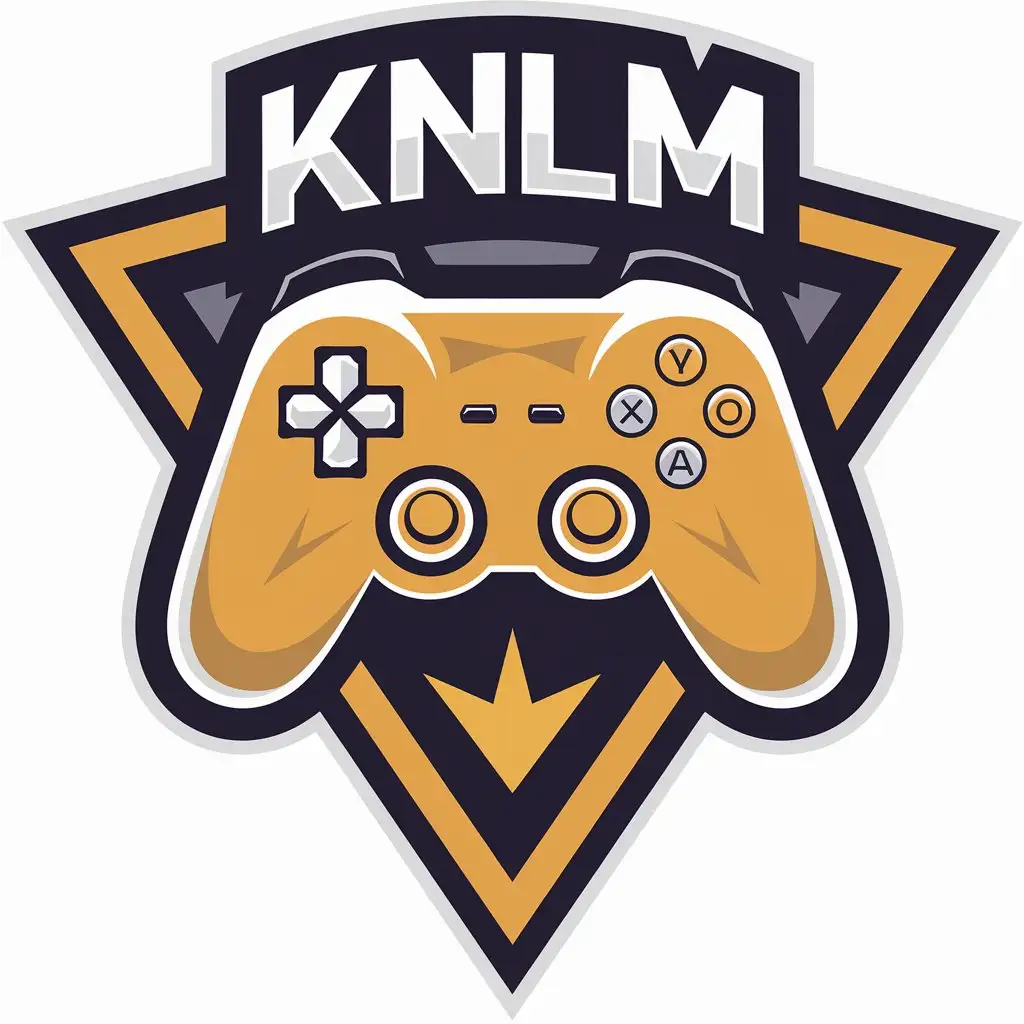 a vector logo design,with the text "KNLM", main symbol:game,Moderate,be used in Entertainment industry,clear background