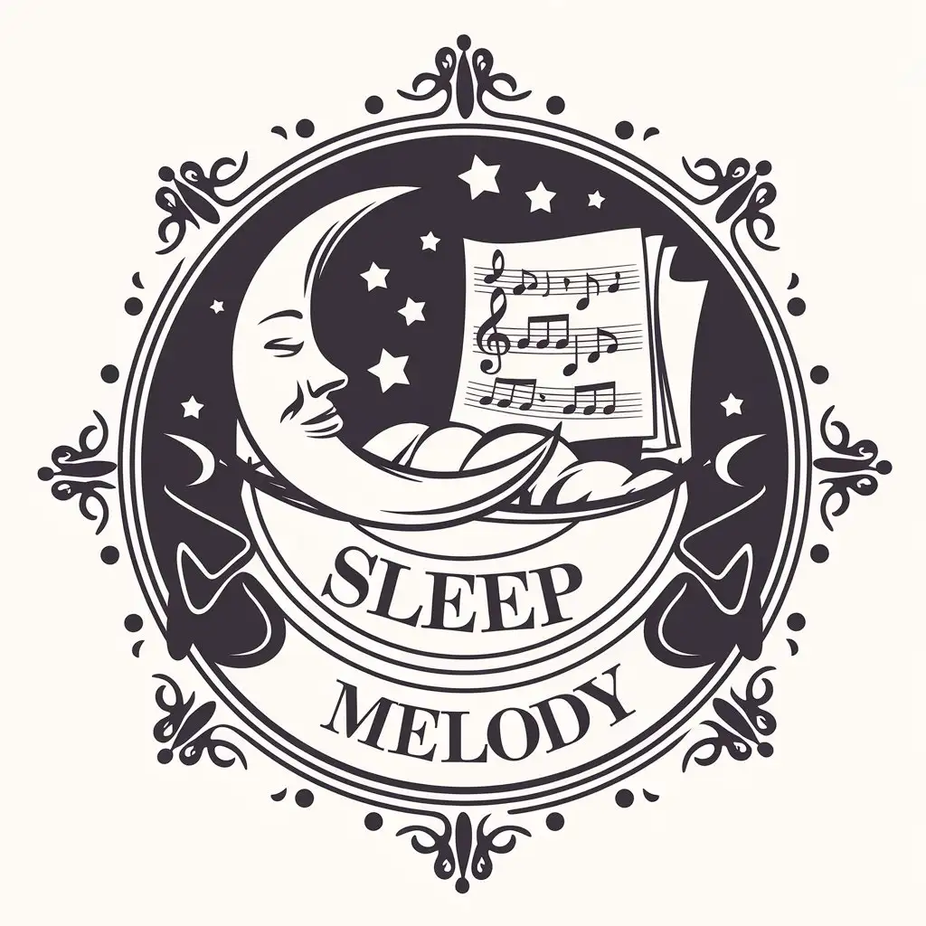 LOGO Design For Sleep Melody Moon Sheet Music and Bed Theme