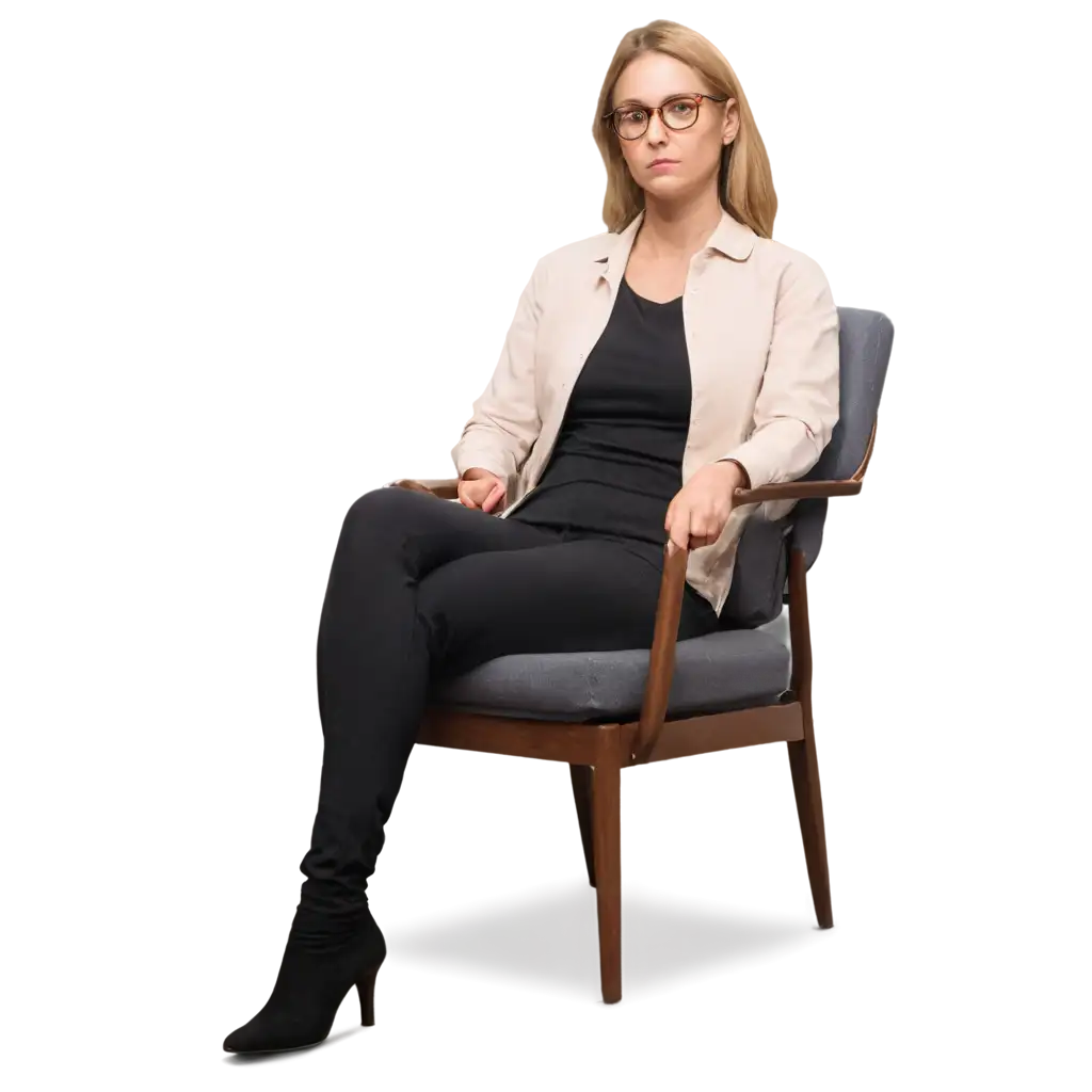 PNG-Image-OptimizationPsychologist-Sitting-in-a-Chair-PNG-Image-Clear-Professional-Representation-for-Mental-Health-Themes