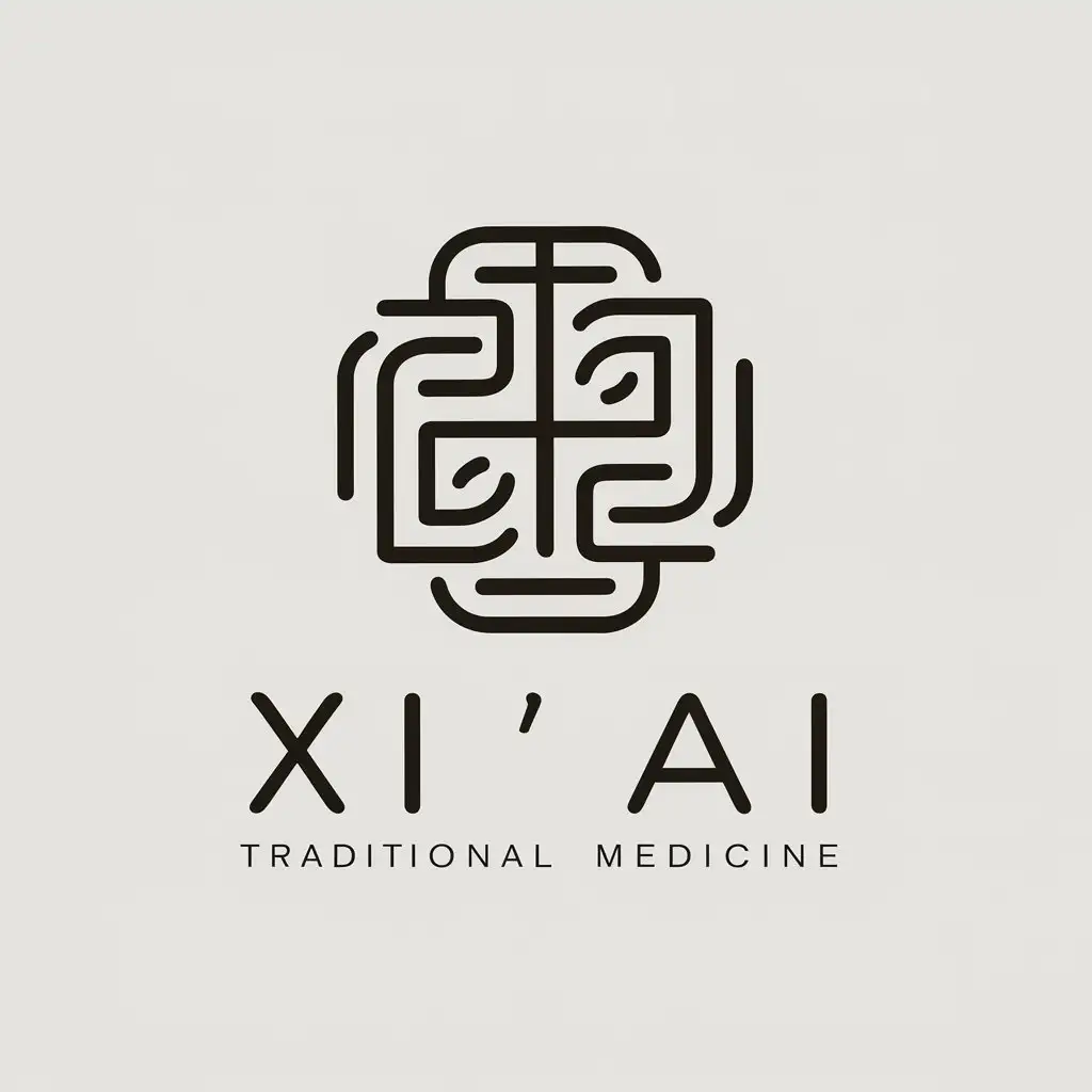 a vector logo design,with the text "Xi'ai", main symbol:Traditional Chinese Medicine,Moderate,be used in Medical Dental industry,clear background