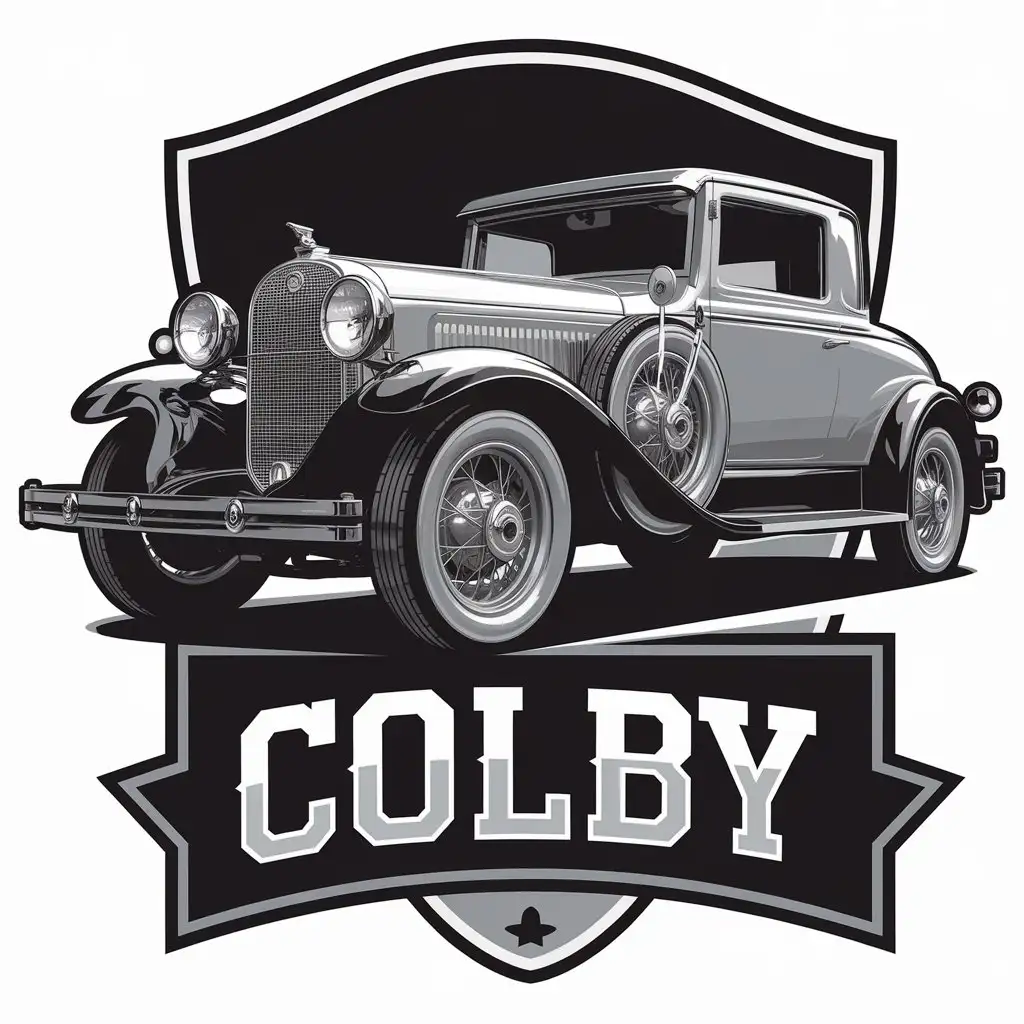 LOGO Design for Colby Vintage Car Theme for Travel Industry with Clean Complex Vector Style