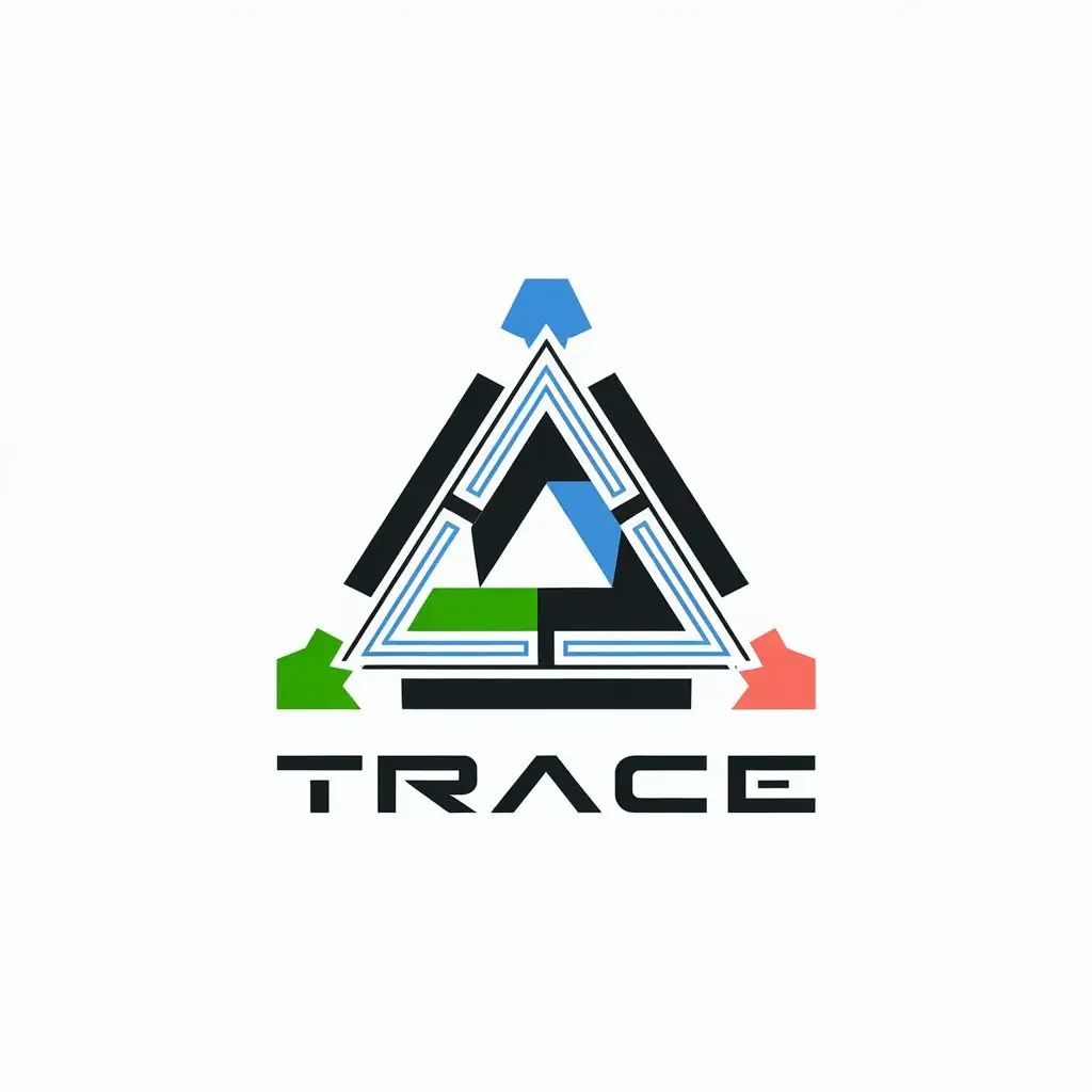 LOGO Design for Trace Triangle Symbol with Modern and Clean Technology Industry Theme