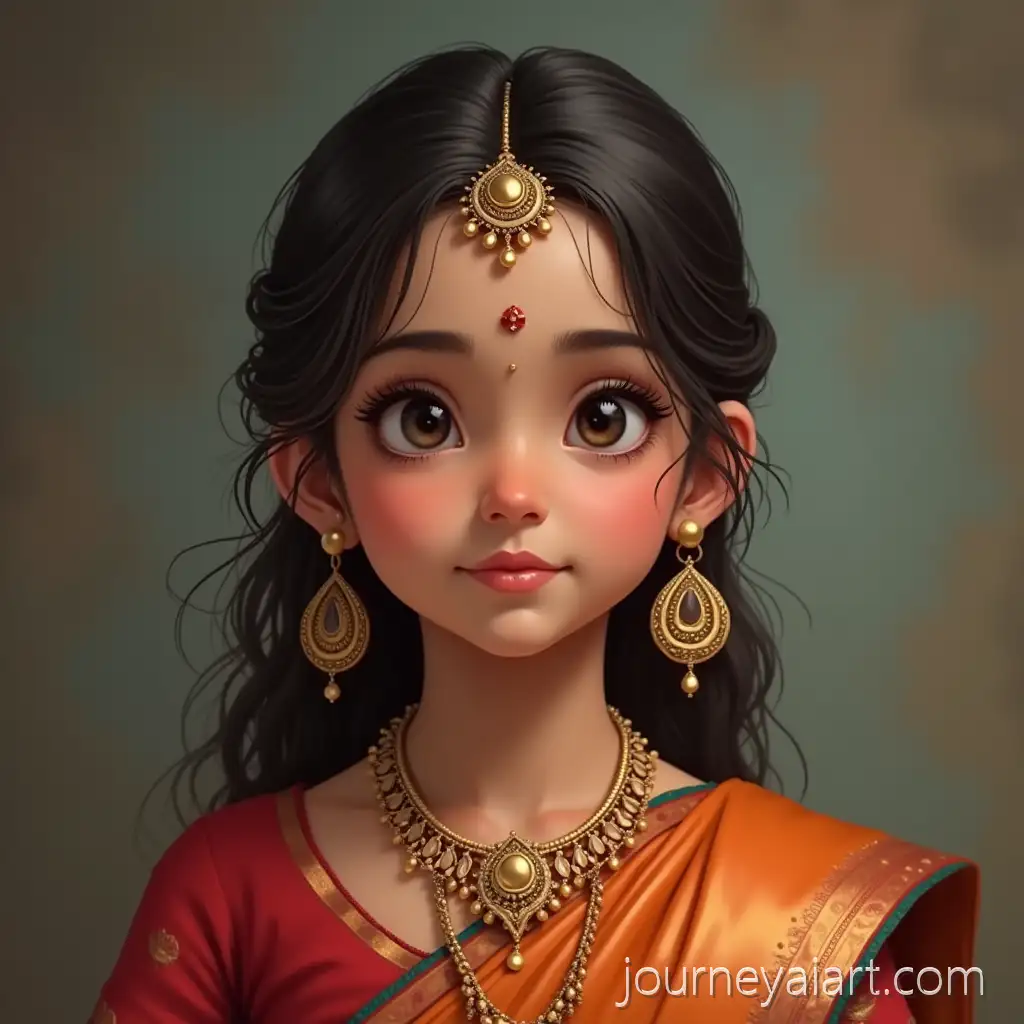 Portrait-of-a-25YearOld-Indian-Woman-in-Traditional-Attire