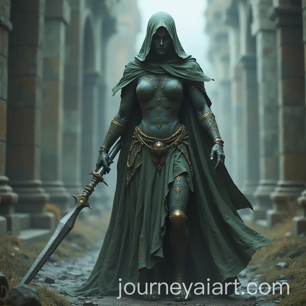 Female-Stone-Golem-in-a-Fantasy-Landscape