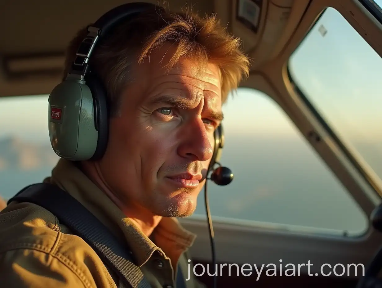 Cessna-172-Flying-Low-Pass-Over-Ground-with-Cinematic-Portrait-in-Brown-Atmosphere