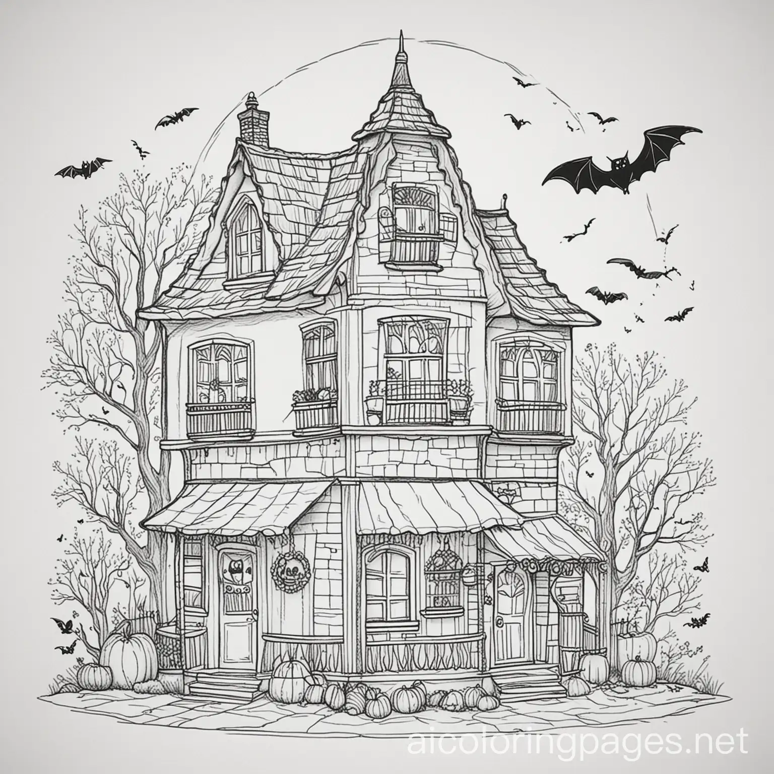 HalloweenThemed-Coffee-House-with-Bats-and-Cobwebs-for-Kids