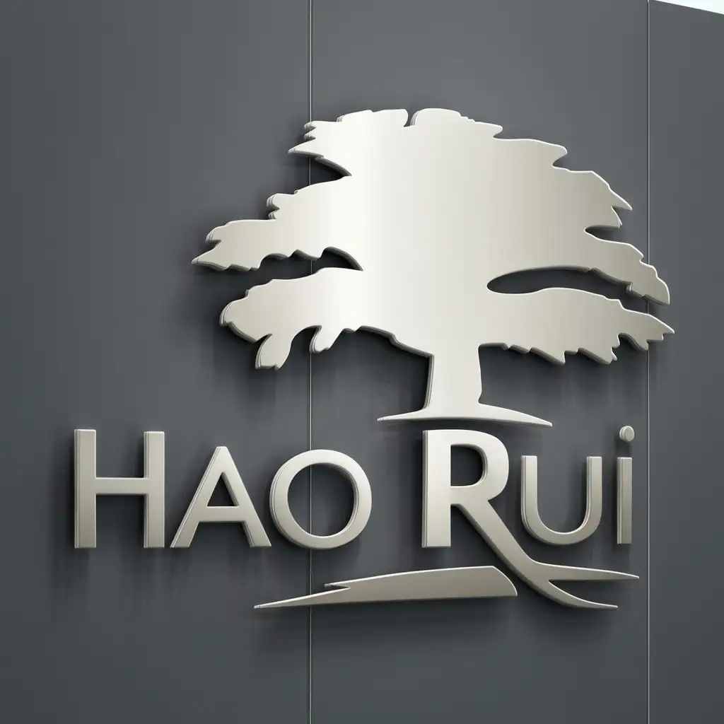 LOGO Design For Hao Rui Bold Text with a Clear Background | Logo Galleria