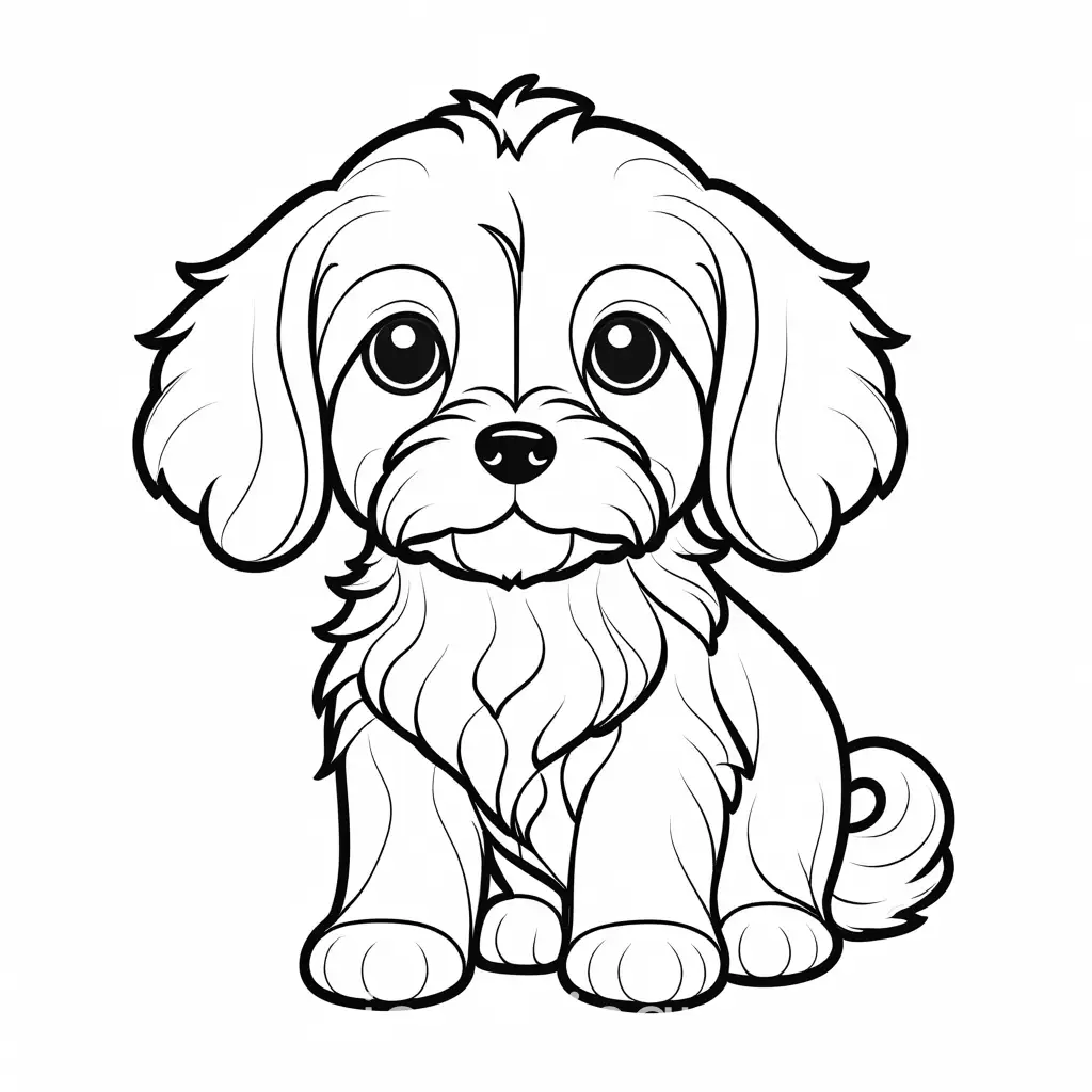 Adorable-Cavoodle-Coloring-Page-for-Kids