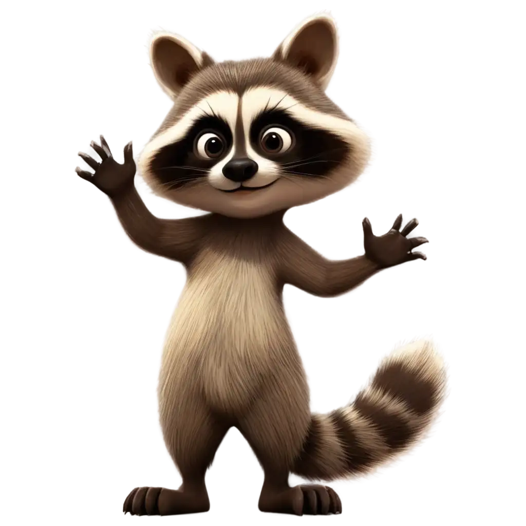 Cartoon-Raccoon-PNG-Image-Rich-Character-Showing-Paws-for-Creative-Projects