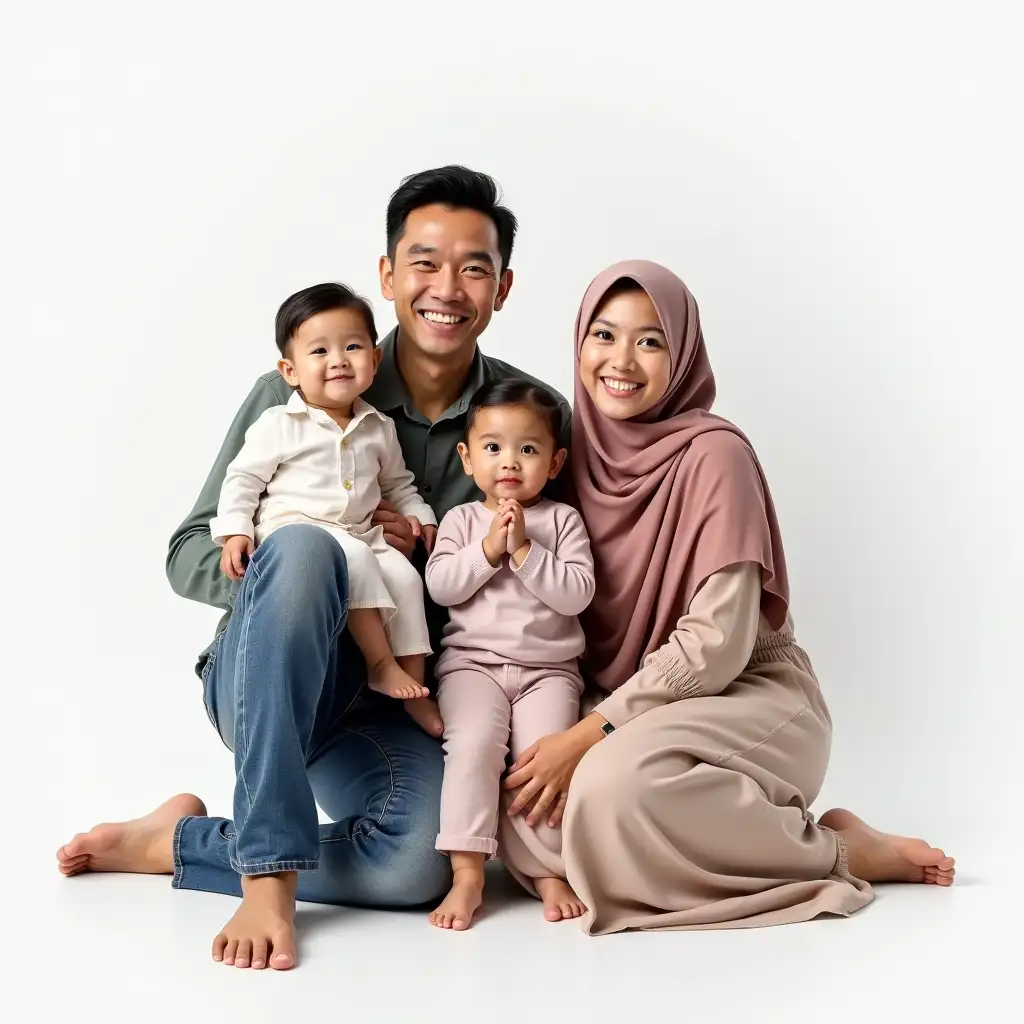 Realistic-Malay-Islamic-Family-Photoshoot-for-Insurance-Advertisement