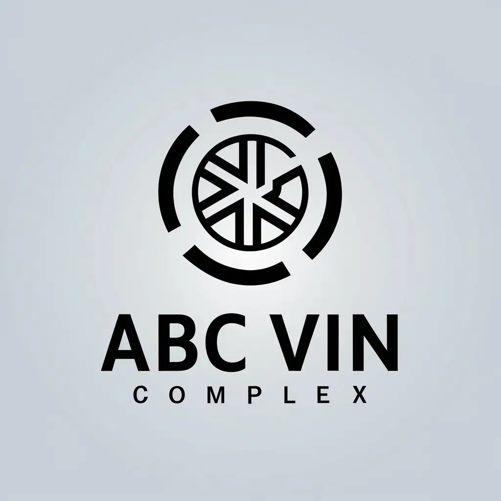 a vector logo design,with the text "ABC VIN", main symbol:automobile,complex,be used in Automotive industry,clear background