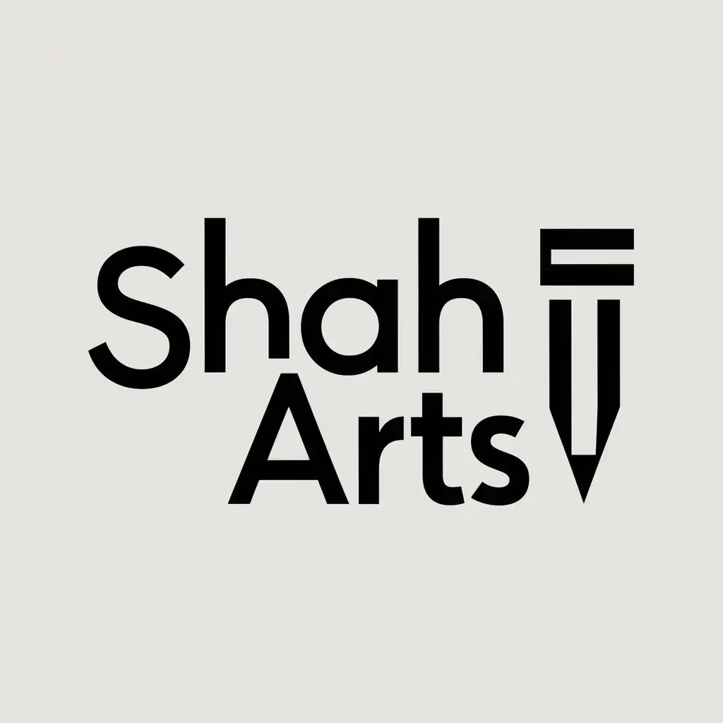 LOGO Design for SHAH ARTS Vector Design with Designer Symbol and Modern Style on Clear Background