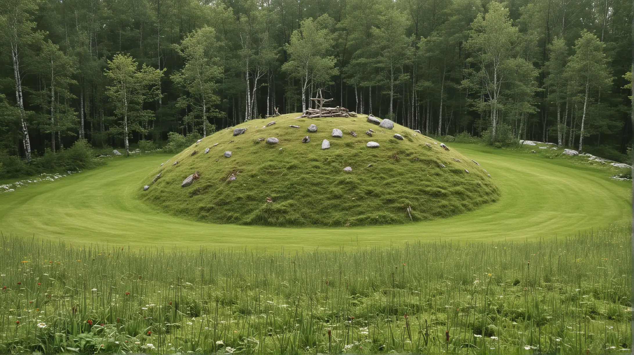 Show me a viking burial mound in Norway