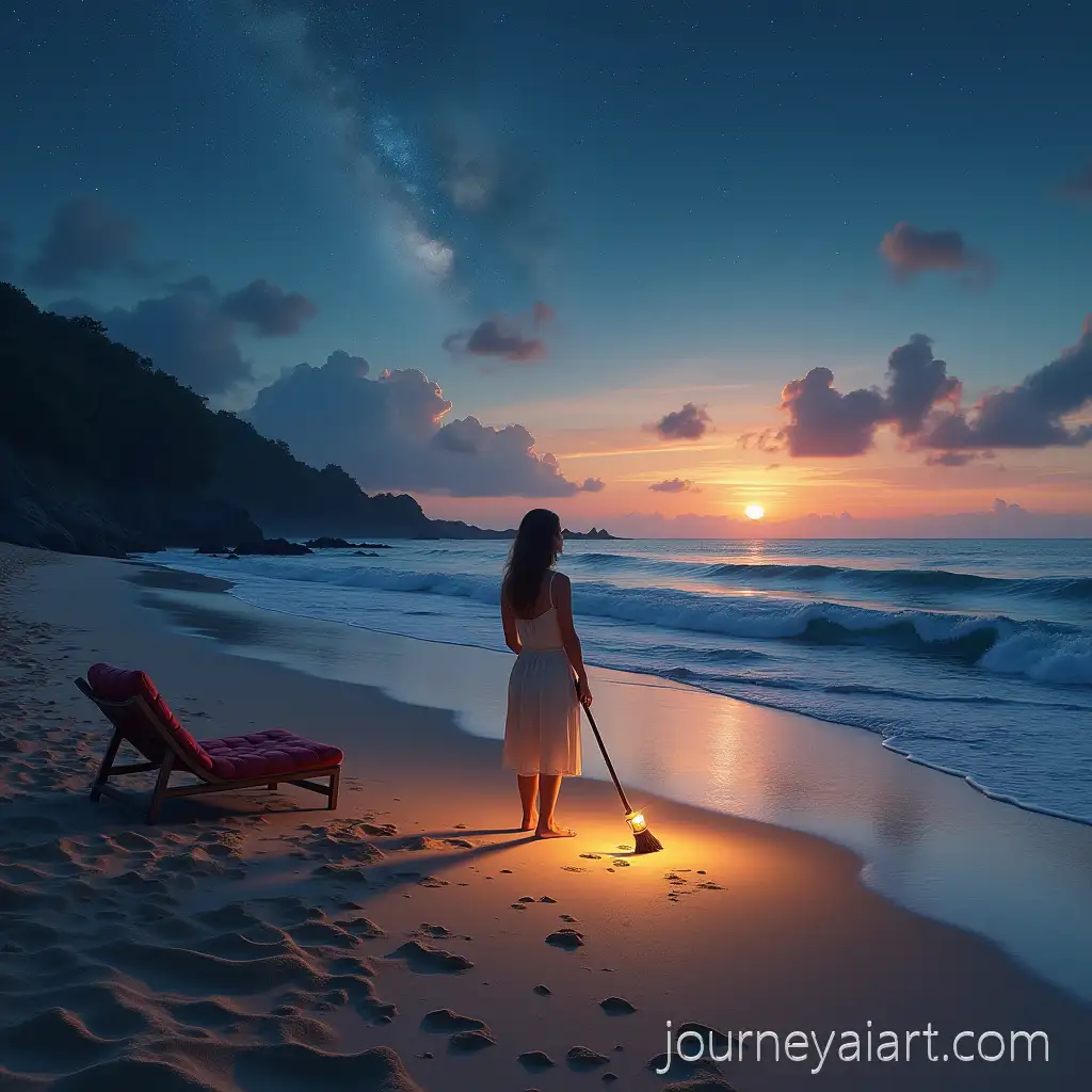 SelfReflection-and-Transformation-on-a-Beach-at-Dusk