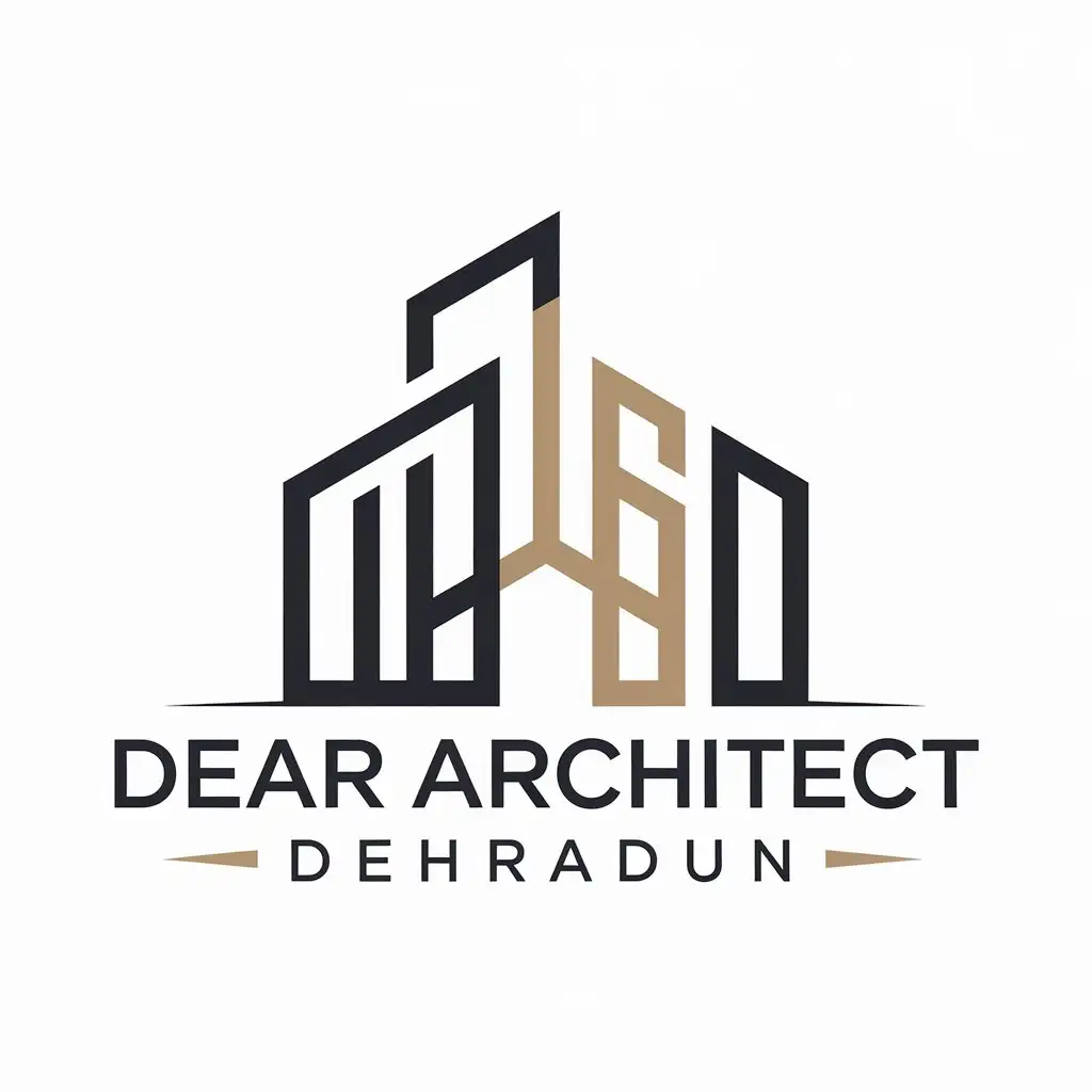 LOGO-Design-for-Dear-Architect-Dehradun-Construction-Industry-Icon-with-A-Symbol-and-Clear-Background