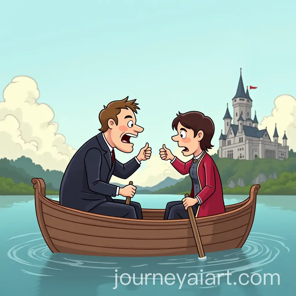 Chancellor-and-Treasurer-in-a-Cartoon-Boat-Dispute