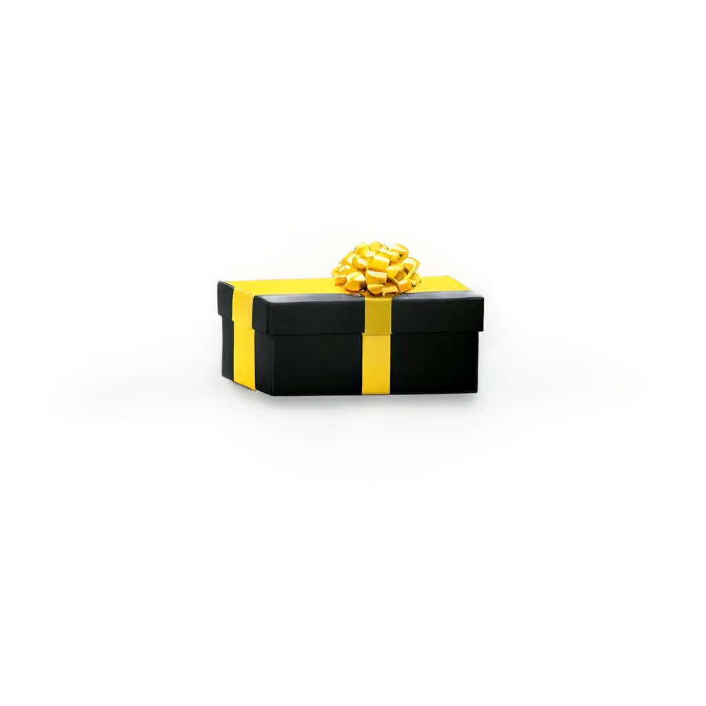 Yellow-and-Black-Gift-Package-PNG-HighQuality-Transparent-Image-for-Creative-Use