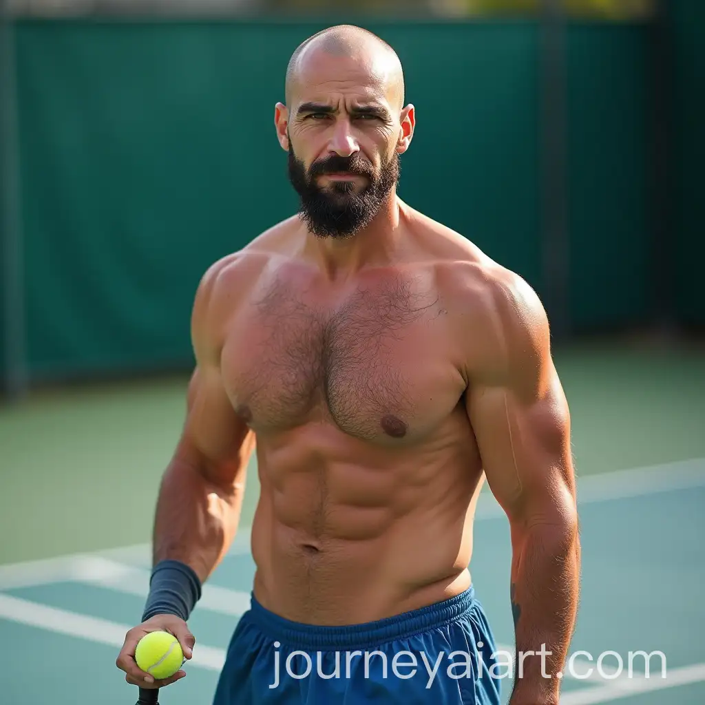 Muscular-Spaniard-Male-in-Padel-Court-Wearing-Sports-Clothes