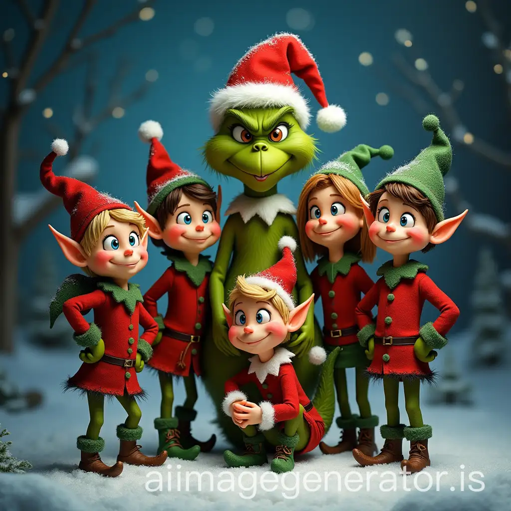 Five-Elves-and-the-Grinch-in-a-Winter-Wonderland