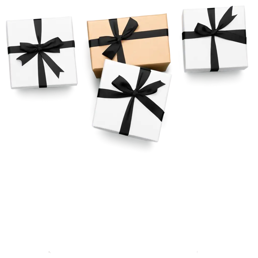 Elegant-Gift-Boxes-with-Black-and-White-Bow-PNG-Image-Perfect-for-Festive-Occasions-and-Online-Gifting