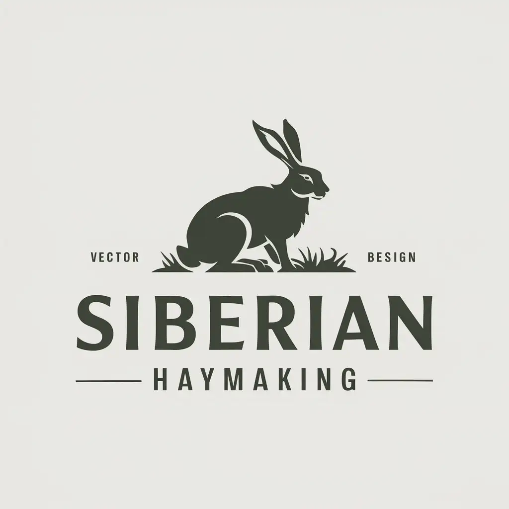 LOGO-Design-for-Siberian-HAYMAKING-Hare-Symbol-on-Clear-Background